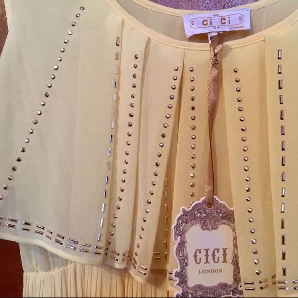 NWT✨CI CI London✨yellow maxi dress - Picture 7 of 7